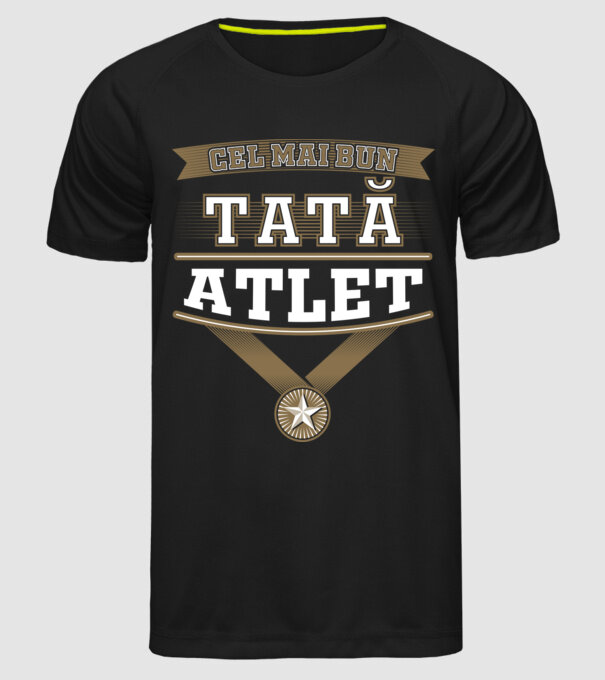 Cel mai bun tată atlet model negru pe tricou
