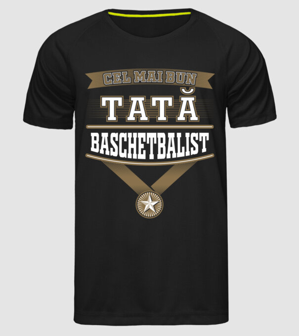 Cel mai bun tată baschetbalist model negru pe tricou