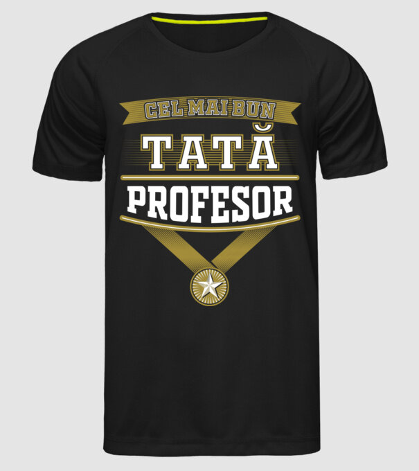 Cel mai bun tată profesor model negru pe tricou