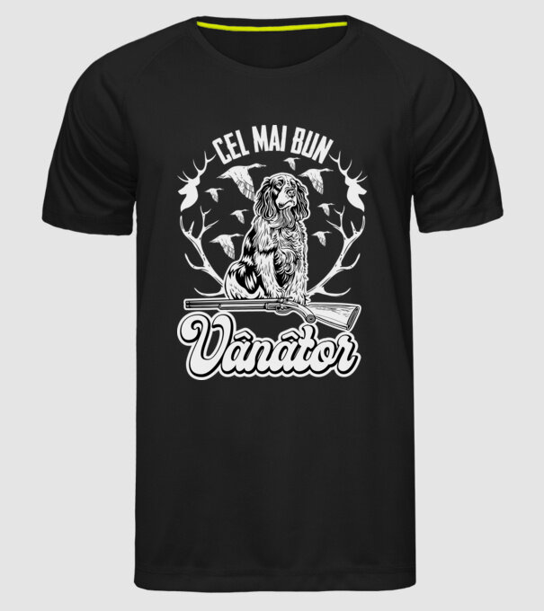 Cel mai bun vânător model negru pe tricou