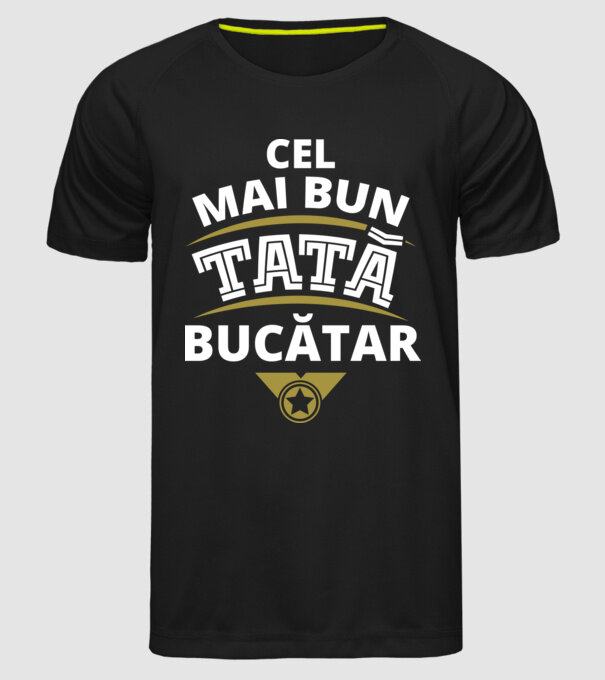 Cel mai bun tată bucătar model negru pe tricou