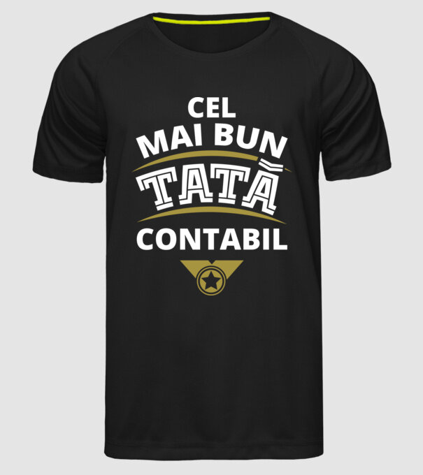 Cel mai bun tată contabil model negru pe tricou