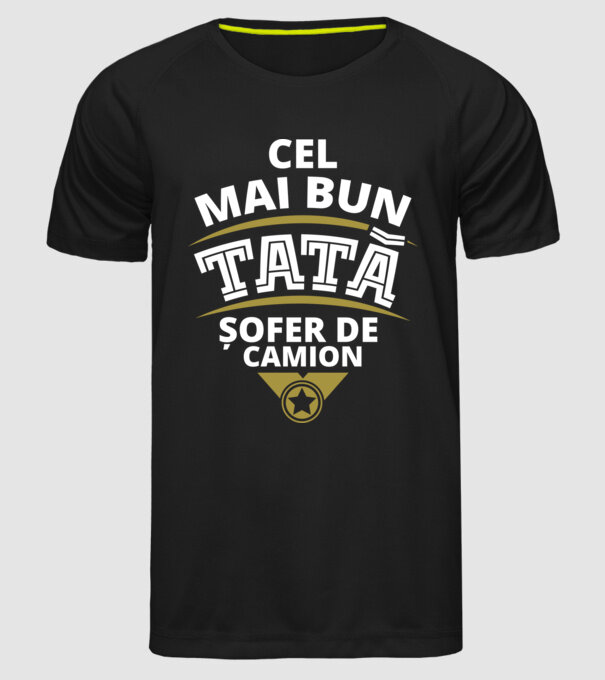 Cel mai bun tată șofer de camion model negru pe tricou