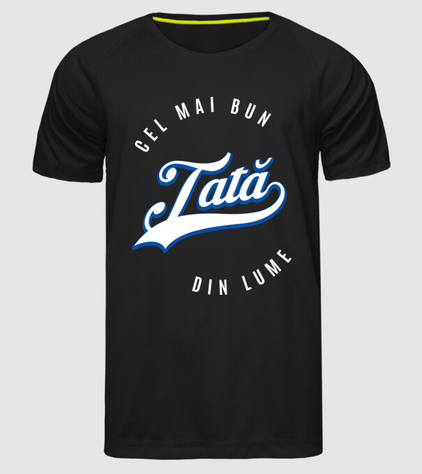 Cel mai bun TATĂ din lume model negru pe tricou