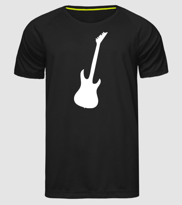 chitară model negru pe tricou
