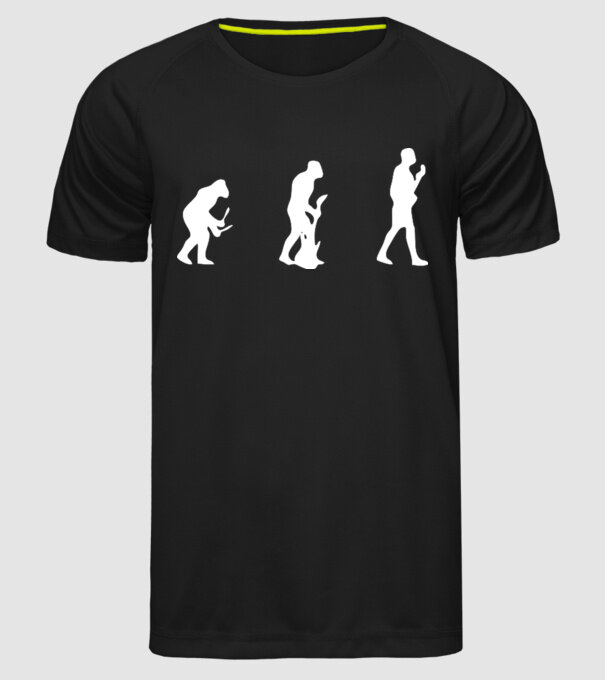 chitară evolution model negru pe tricou