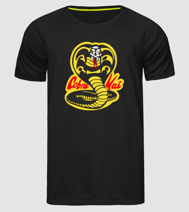 cobra kai logo model negru pe tricou