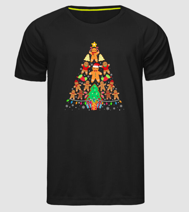Cookie christmas tree model negru pe tricou
