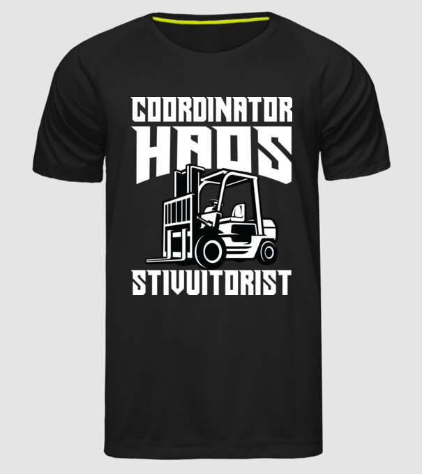 coordonator stivuitorist haos model negru pe tricou
