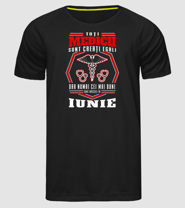 Toți Medicii sunt Creati egali iunie model negru pe tricou