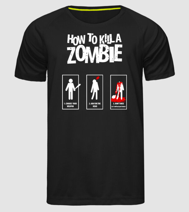 Cum să omorăm zombi model negru pe tricou