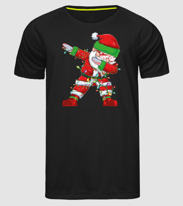 Dab Santa model negru pe tricou