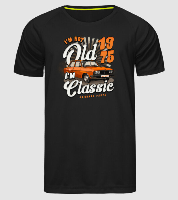 DACIA 1975 model negru pe tricou