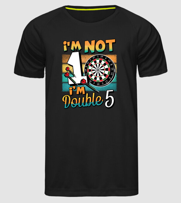 Darts Birthday 10 years old model negru pe tricou