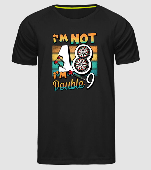 Darts Birthday 18 years old model negru pe tricou