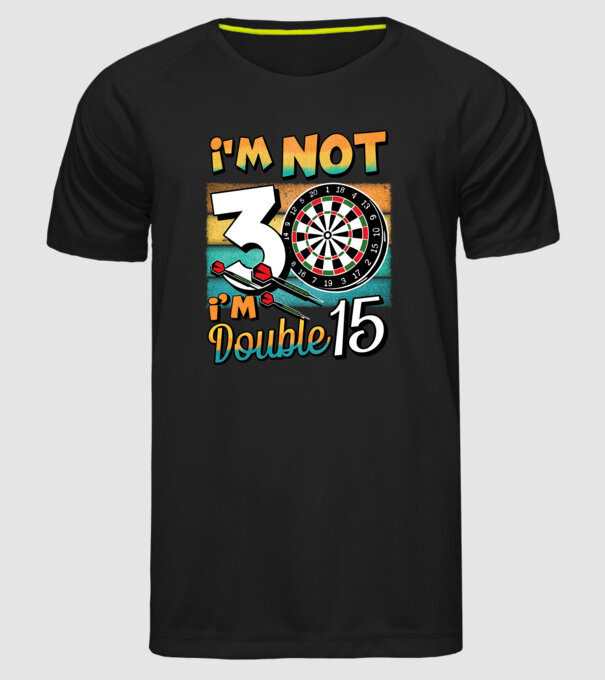Darts Birthday 30 years old model negru pe tricou