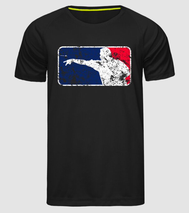 Darts League Destroy model negru pe tricou