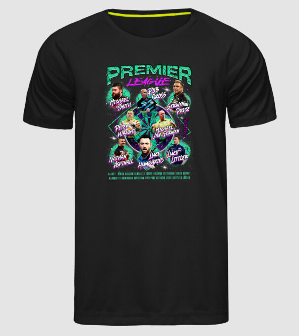 DARTS premier league 2024 model negru pe tricou