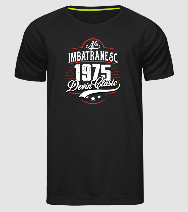 Devin Clasic - 1975 model negru pe tricou