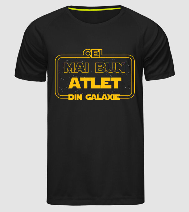 Cel mai bun atlet din galaxie model negru pe tricou