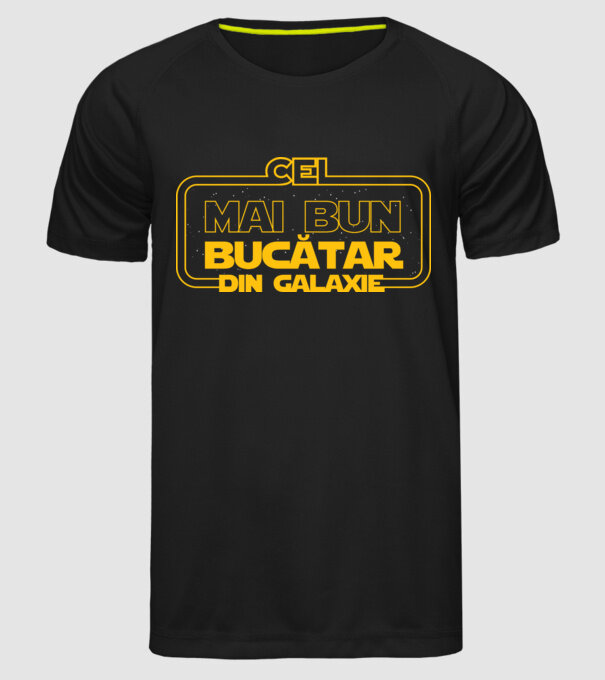 Cel mai bun bucătar din galaxie model negru pe tricou