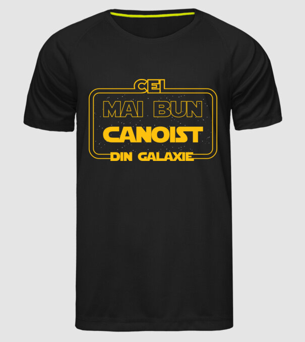 Cel mai bun canoist din galaxie model negru pe tricou