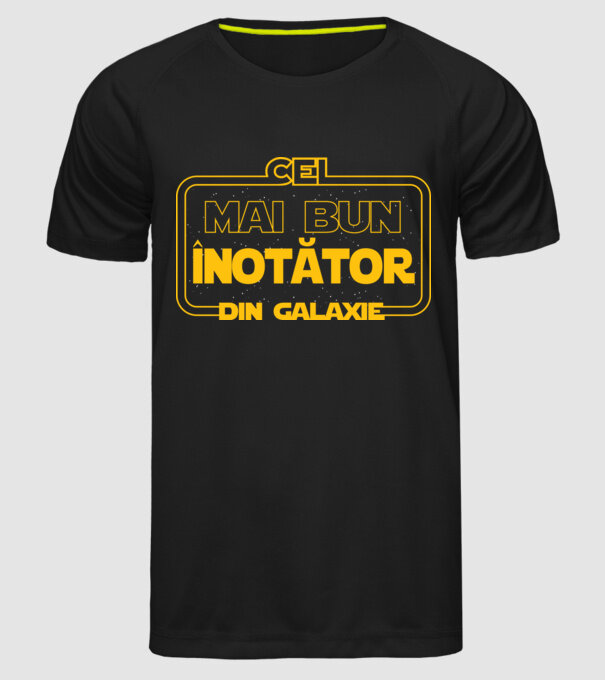 Cel mai bun înotător din în galaxie model negru pe tricou