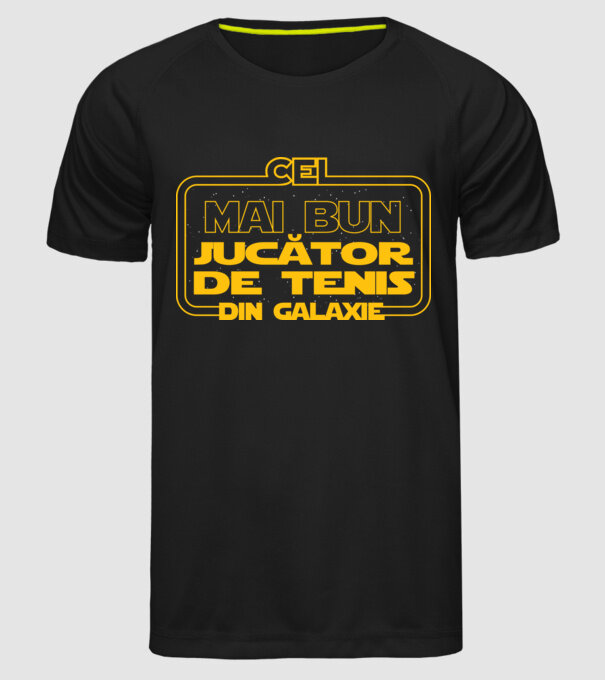 Cel mai bun jucător de tenis din galaxie model negru pe tricou
