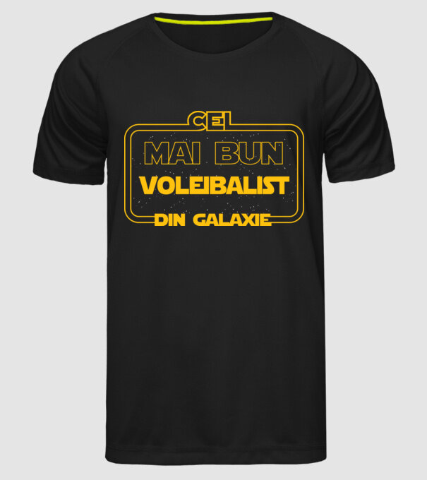 Cel mai bun voleibalist din galaxie model negru pe tricou