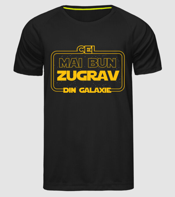 Cel mai bun zugrav din galaxie model negru pe tricou