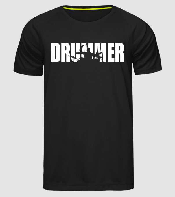 Drummer model negru pe tricou