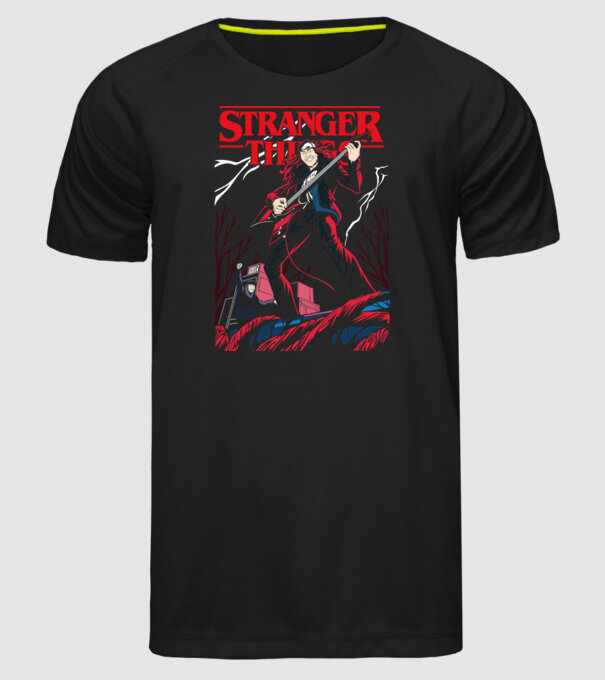 eddie munson model negru pe tricou
