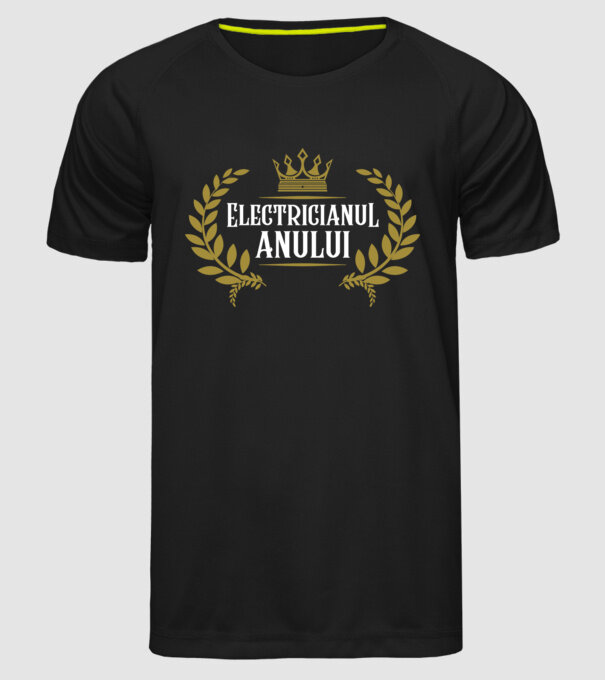 Electricianul anului model negru pe tricou