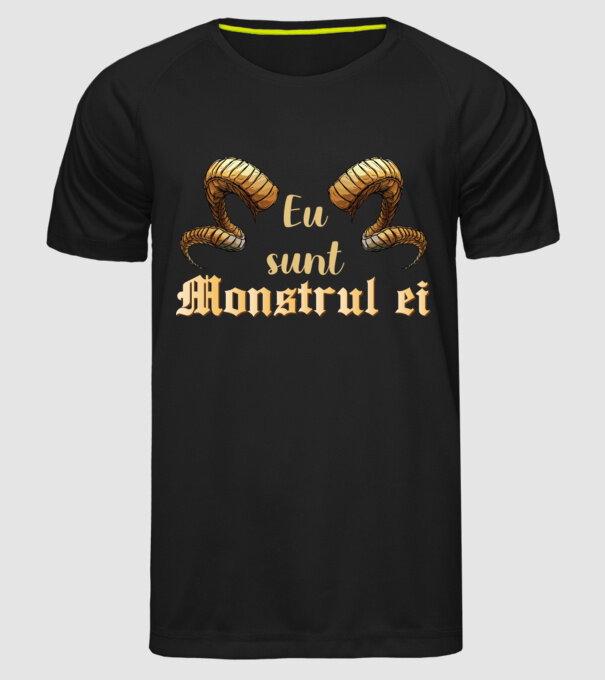 eu sunt monstrul ei model negru pe tricou