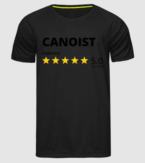 Evaluare 5 CANOIST model negru pe tricou