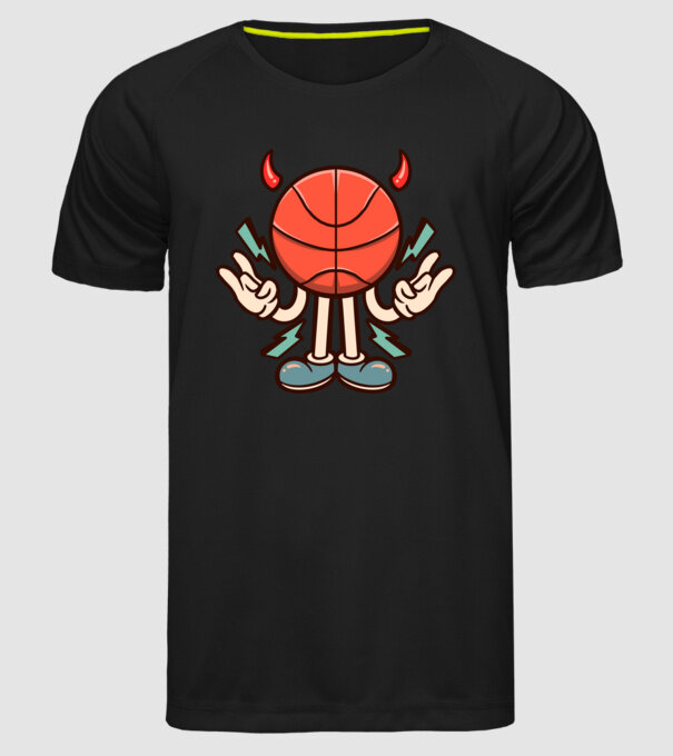 Evil basketball model negru pe tricou