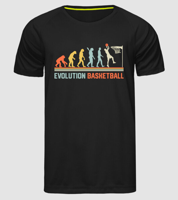 Evolution basketball model negru pe tricou