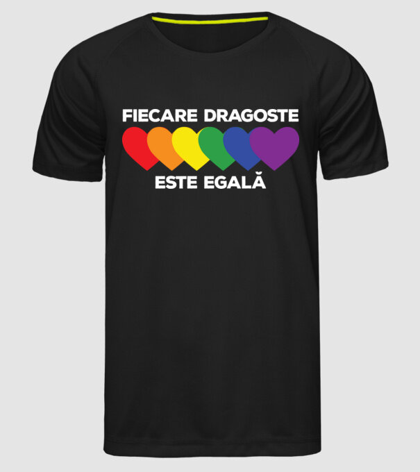 Fiecare dragoste este egală model negru pe tricou