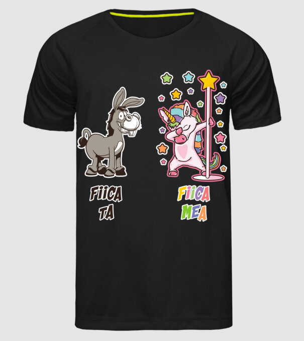 fiica ta - fiica mea model negru pe tricou