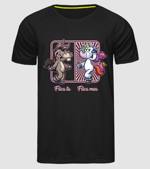 fiica ta - fiica mea model negru pe tricou