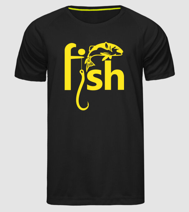 Fish model negru pe tricou