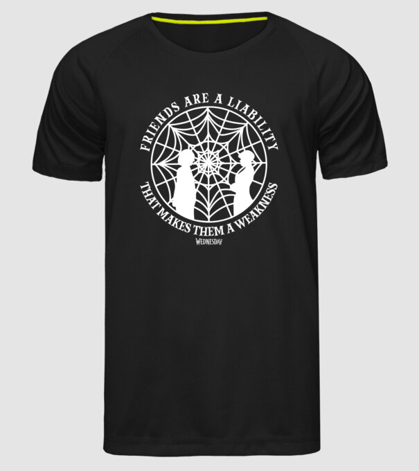 Friends are liability model negru pe tricou