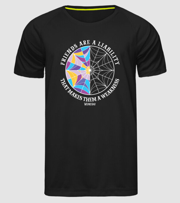 Friends are liability model negru pe tricou