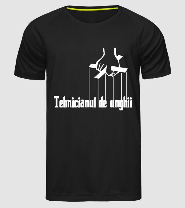 Tehnicianul de unghii model negru pe tricou