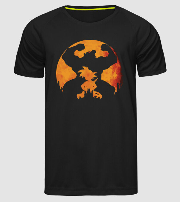 goku sunset model negru pe tricou