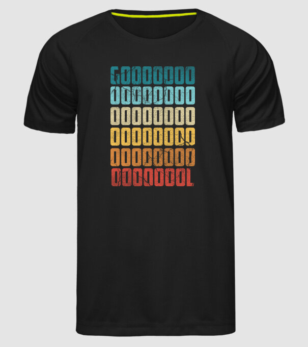 GOOOL retro model negru pe tricou