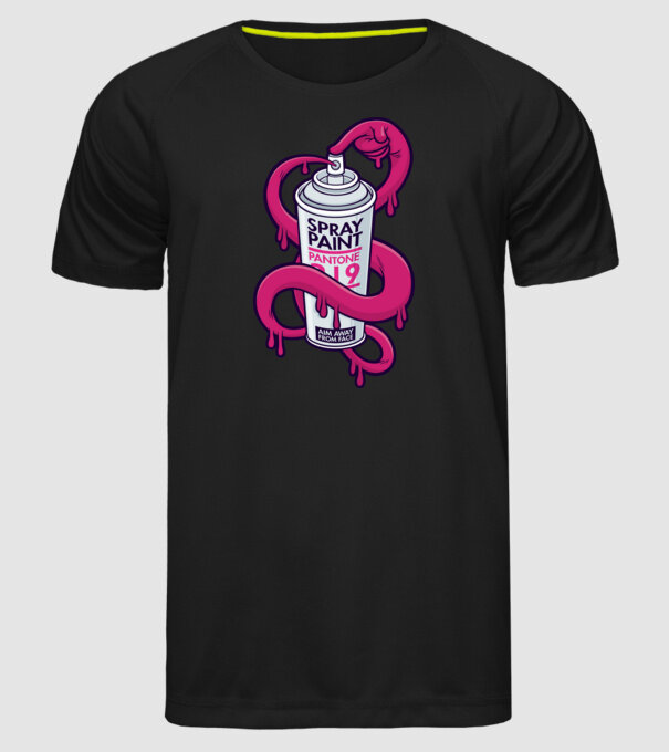 Graffiti model negru pe tricou
