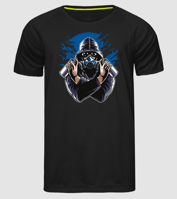 Graffiti model negru pe tricou