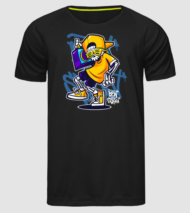 Graffiti model negru pe tricou