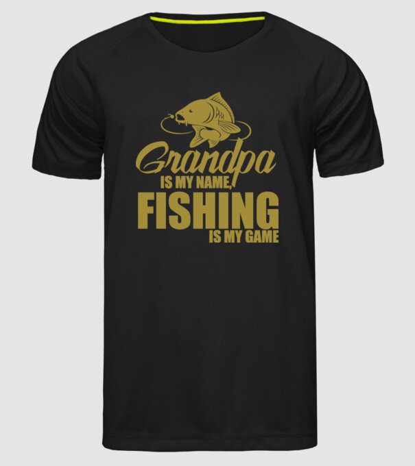 Grandpa is my name model negru pe tricou